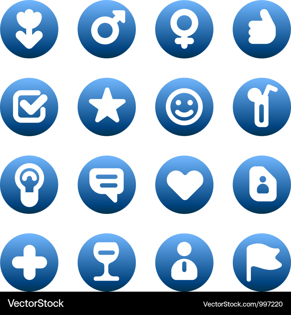 Buttons for dating and love Royalty Free Vector Image