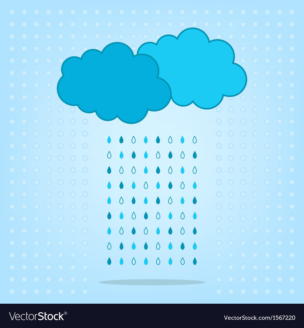 Clouds with rain isolated on the background