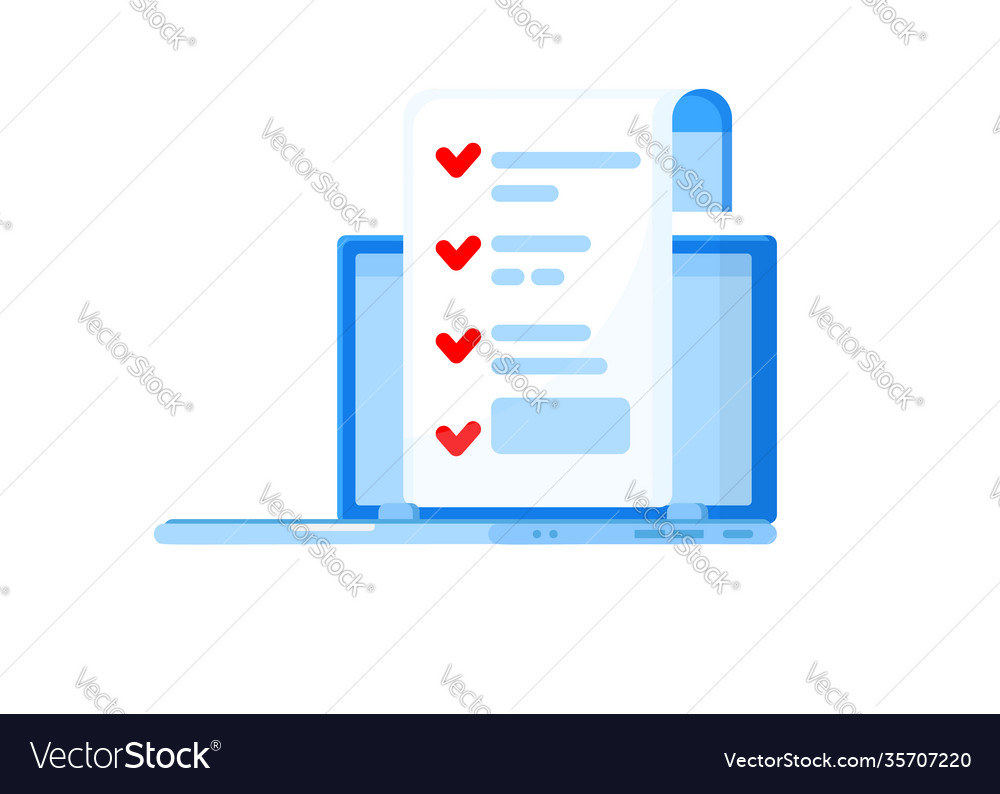Feedback business concept list and checkbox vector image Feedback business concept list and checkbox