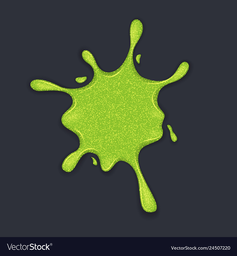 Flowing green sticky liquid slime Royalty Free Vector Image