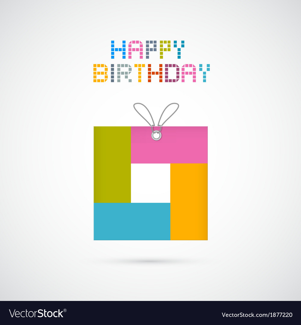 Happy Birthday Modern Paper Background Royalty Free Vector