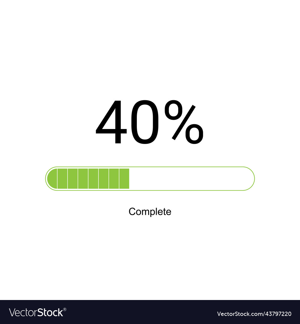Loading bar progress icons load sign green vector image Loading bar progress icons load sign green
