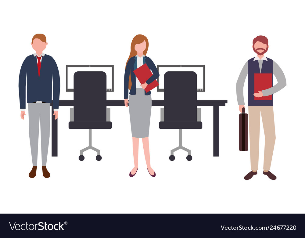 People workplace activity Royalty Free Vector Image