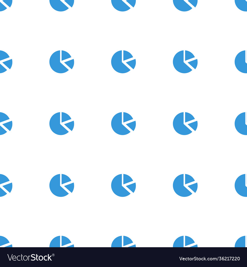 Pie chart icon pattern seamless white background