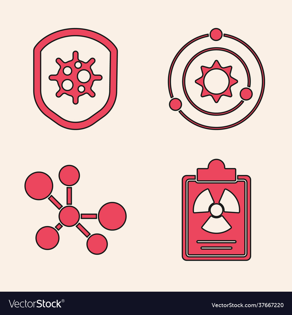 Set radiation warning document shield protecting