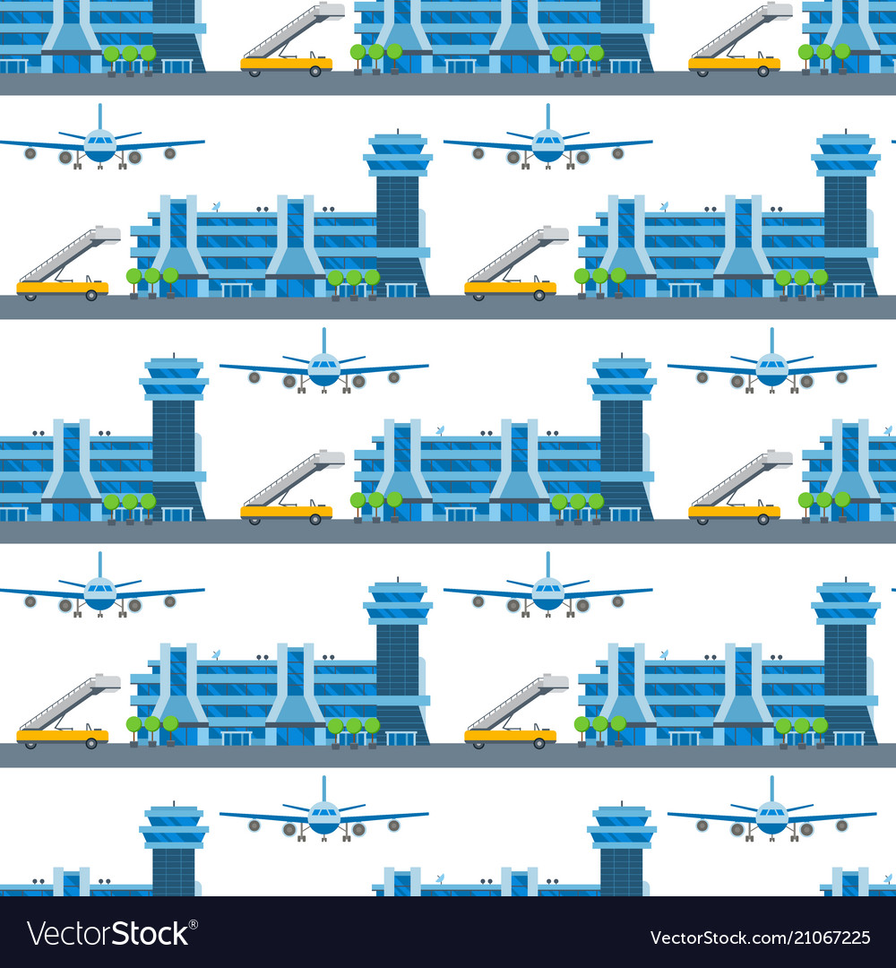 Airplane seamless pattern background