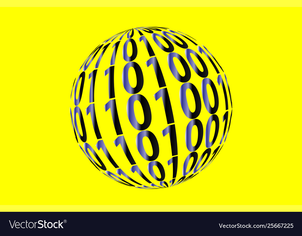 Binary code symbol design eps 10 vector image Binary code symbol design eps 10