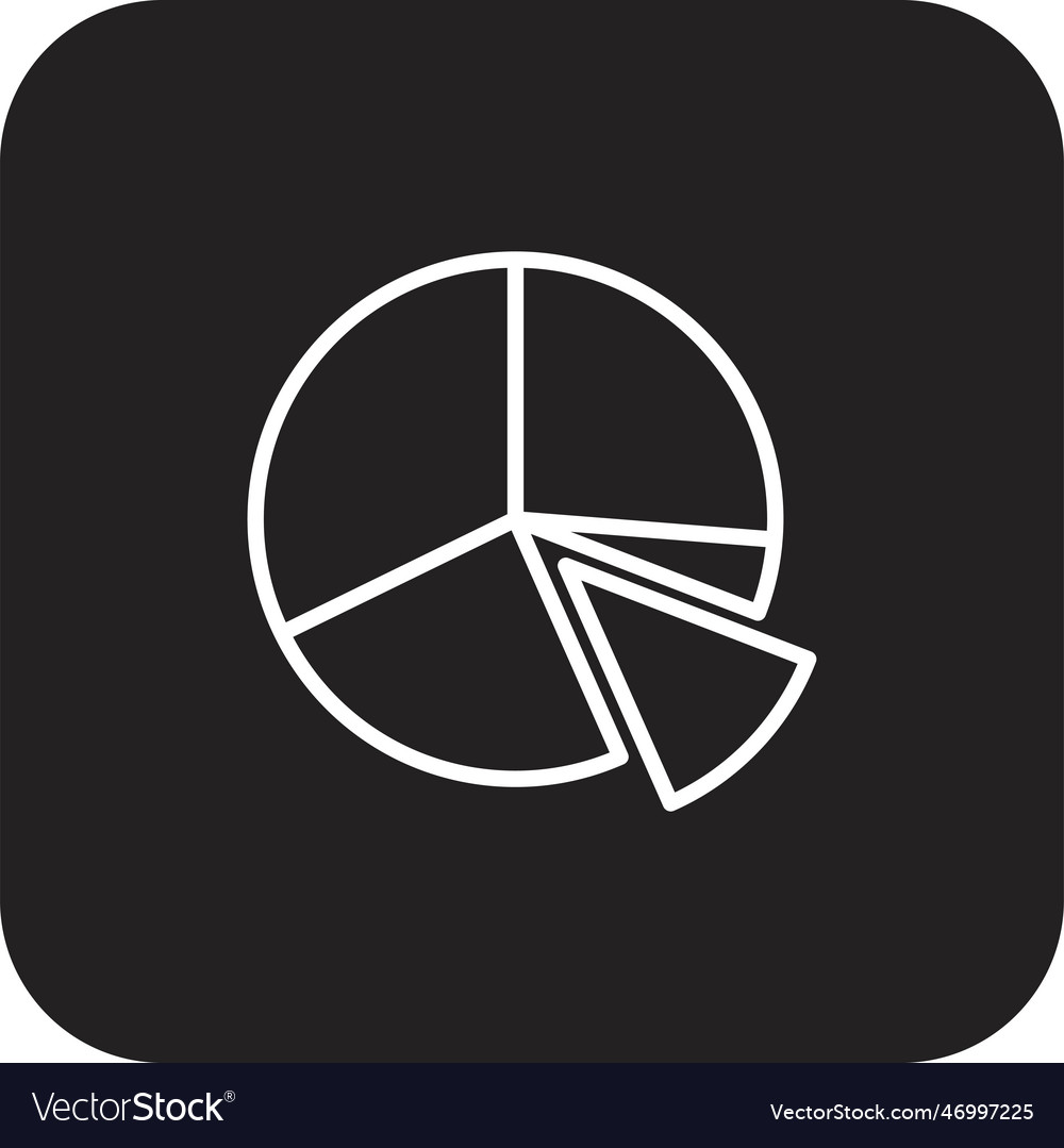 Chart data analysis icon with black filled line Vector Image Chart data analysis icon with black filled line