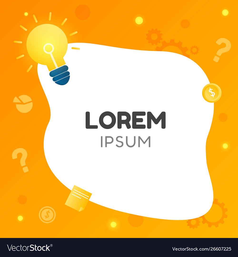 Creative Thinking Or Business Ideas Banner Vector Image
