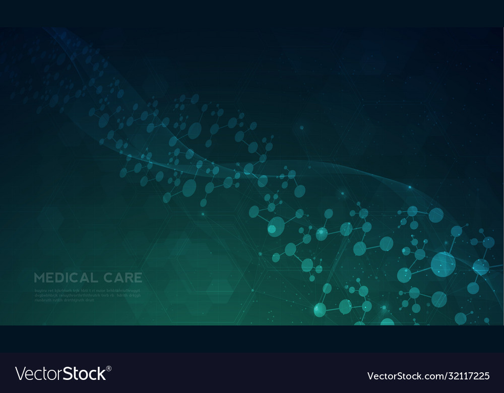 Dna digital sequence code structure with glow vector image Dna digital sequence code structure with glow