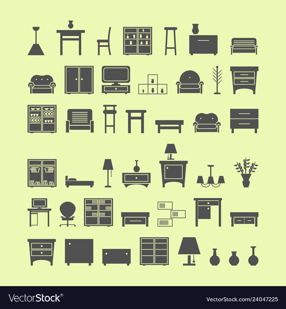 Möbel Icons Set