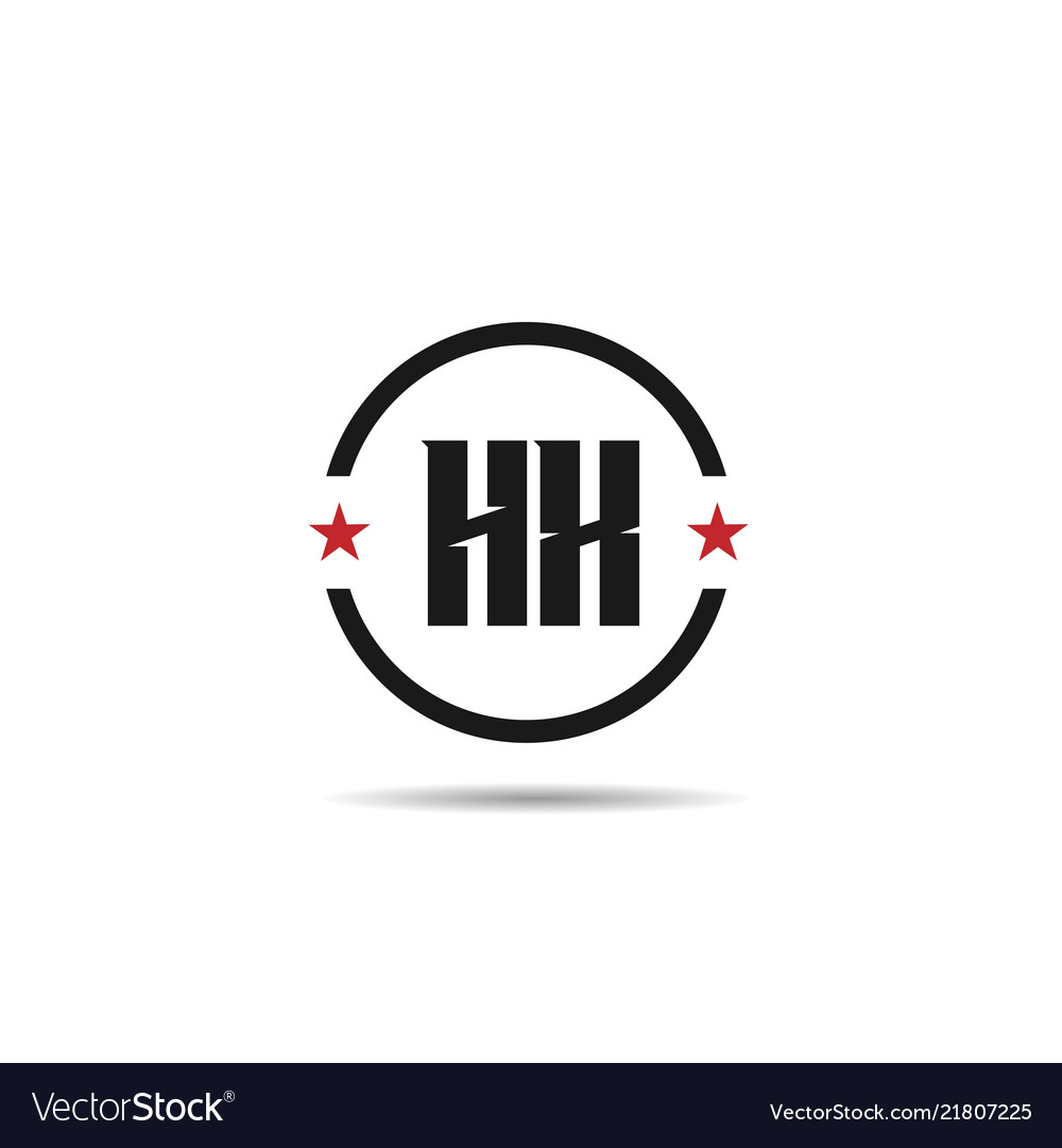 Ursprünglicher Buchstabe hx Logo Template Design