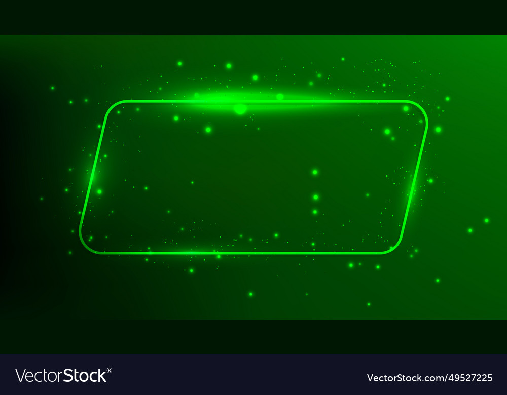 Neon rounded parallelogram frame with shining vector image Neon rounded parallelogram frame with shining