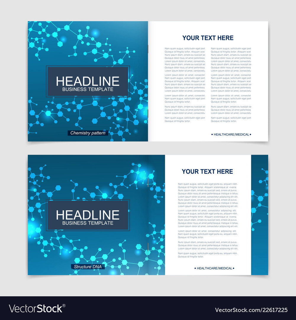 scientific templates square brochure magazine vector image