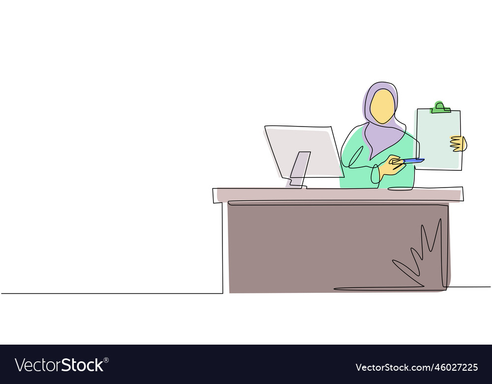 Single continuous line drawing smiling banking vector image Single continuous line drawing smiling banking