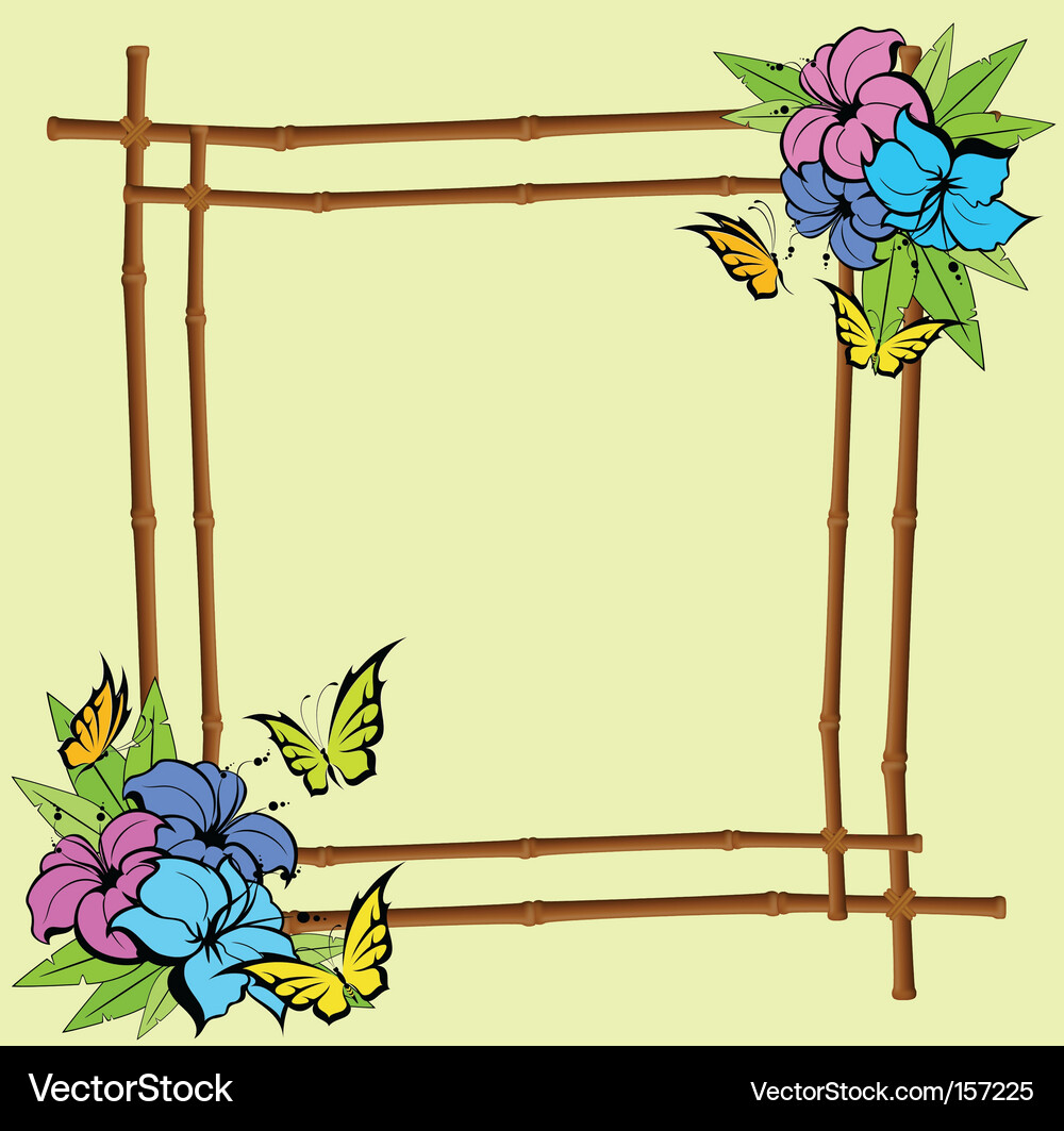 Tropical frame Royalty Free Vector Image - VectorStock