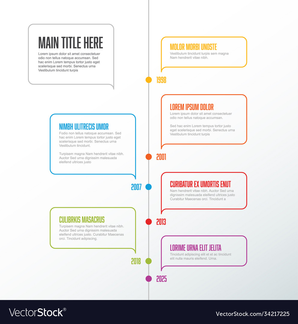 Vertical infographic timeline template Royalty Free Vector