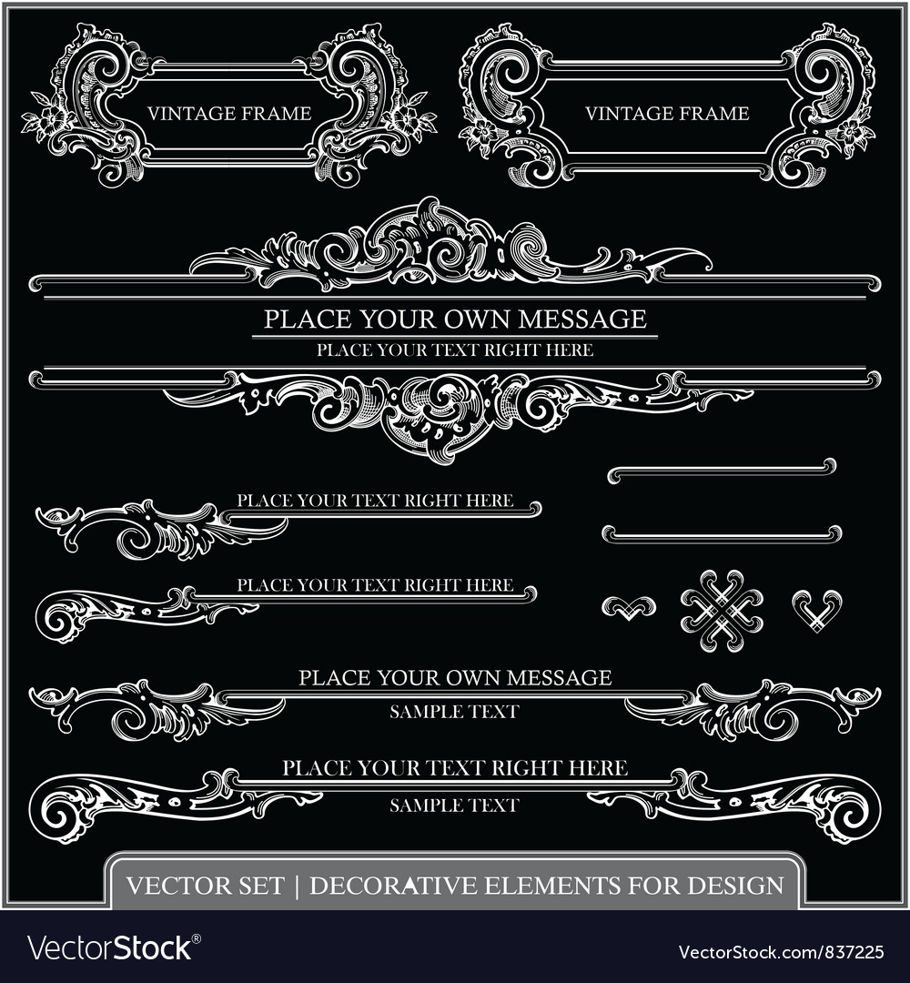 Vintage Calligraphic Elements