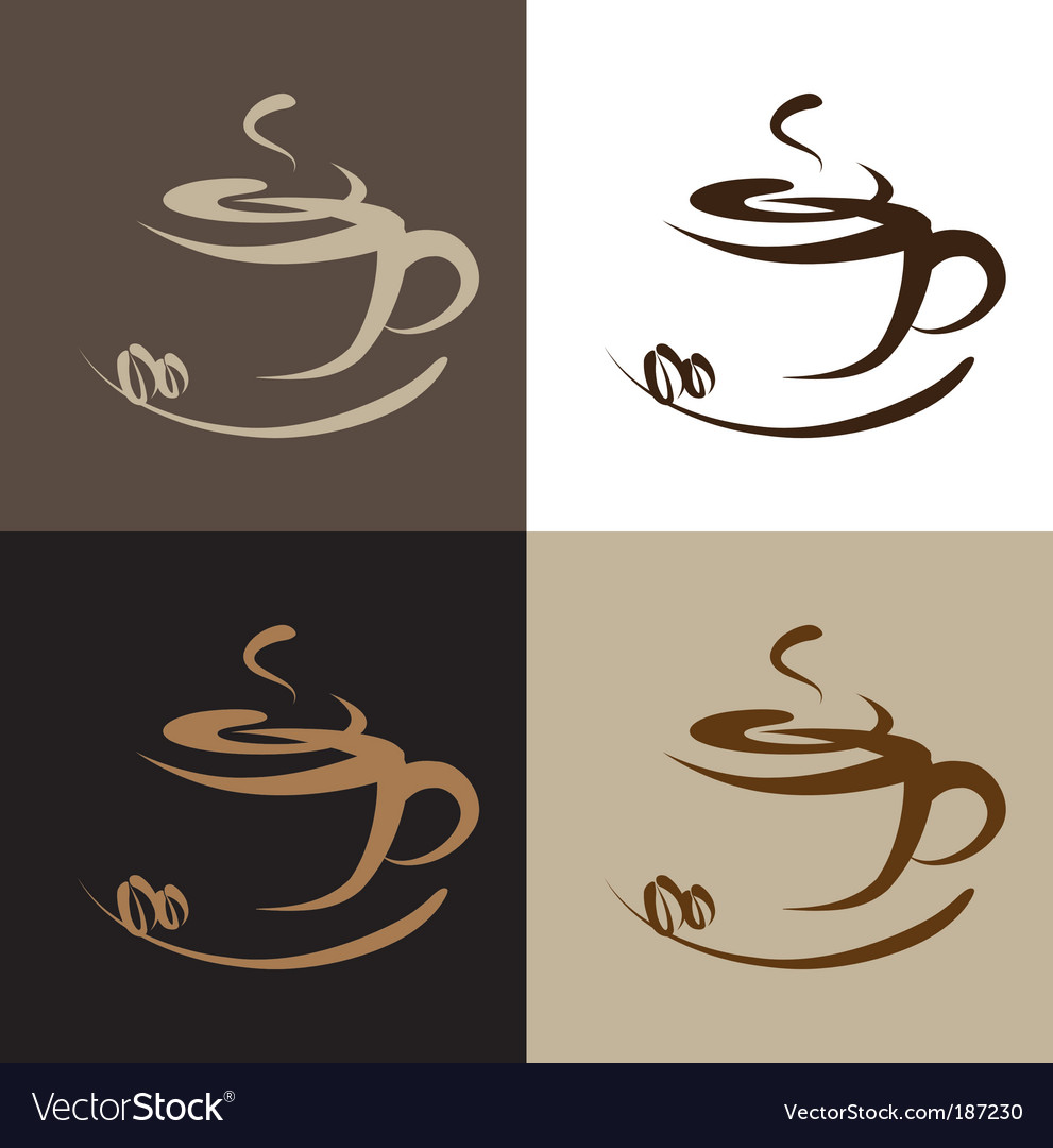 Coffee icons Royalty Free Vector Image - VectorStock