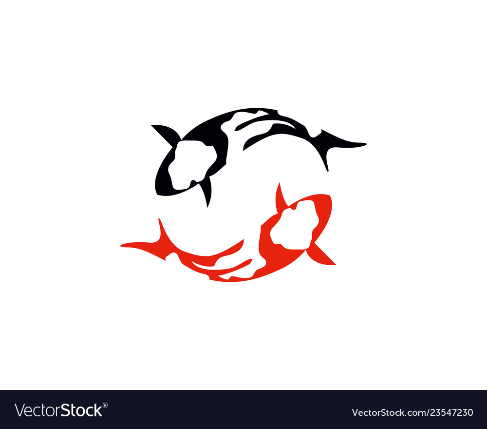 Fisch koi Logo und Symbol Tier