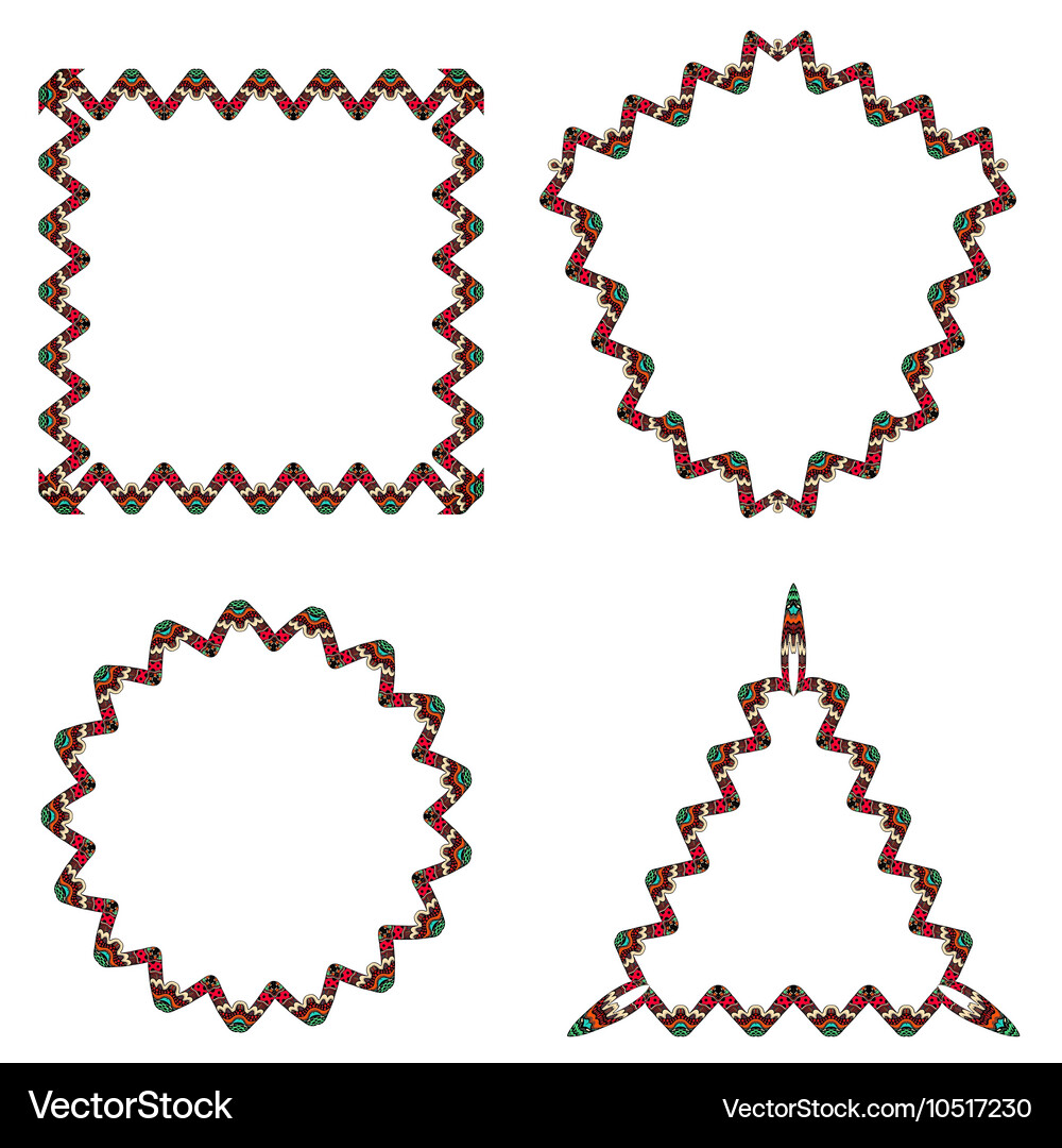 Hand drawn doodle frames Royalty Free Vector Image