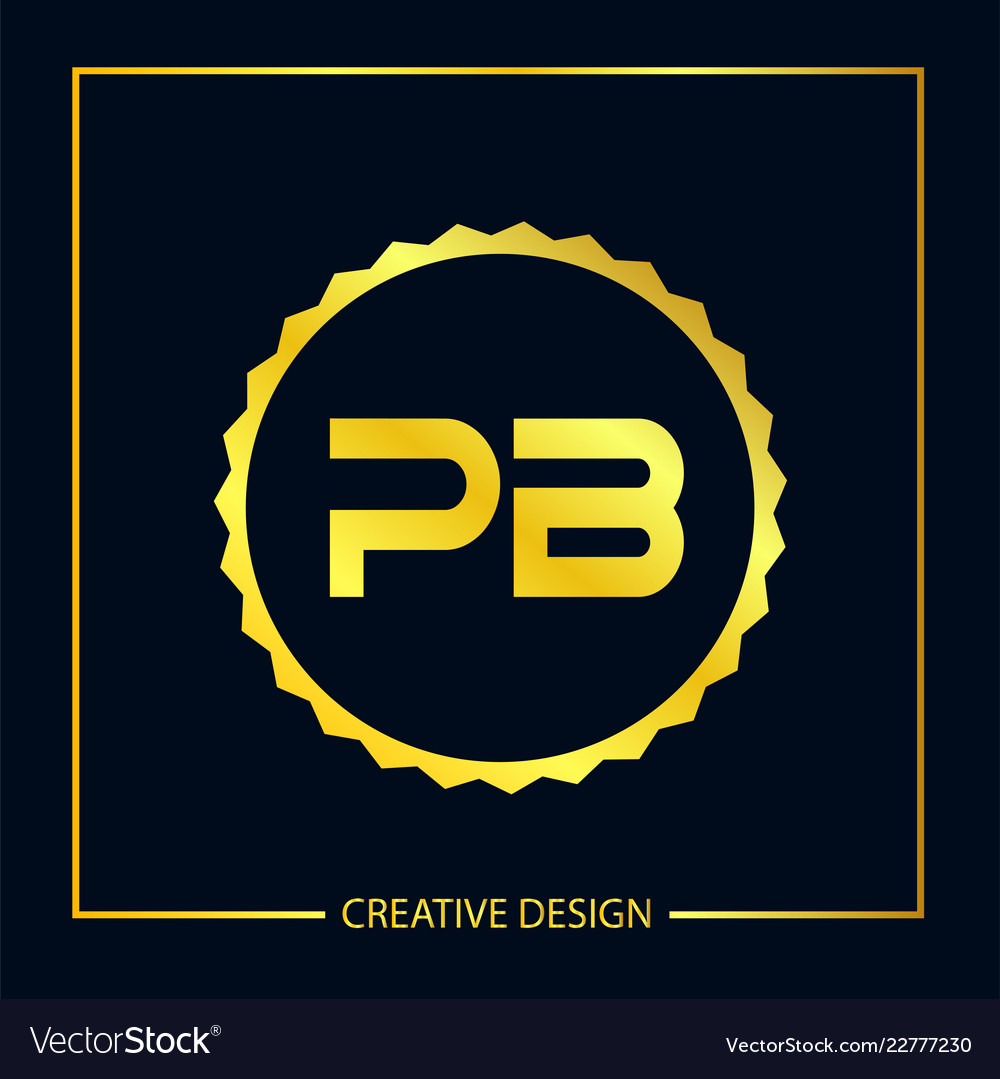 Initial letter pb logo template design