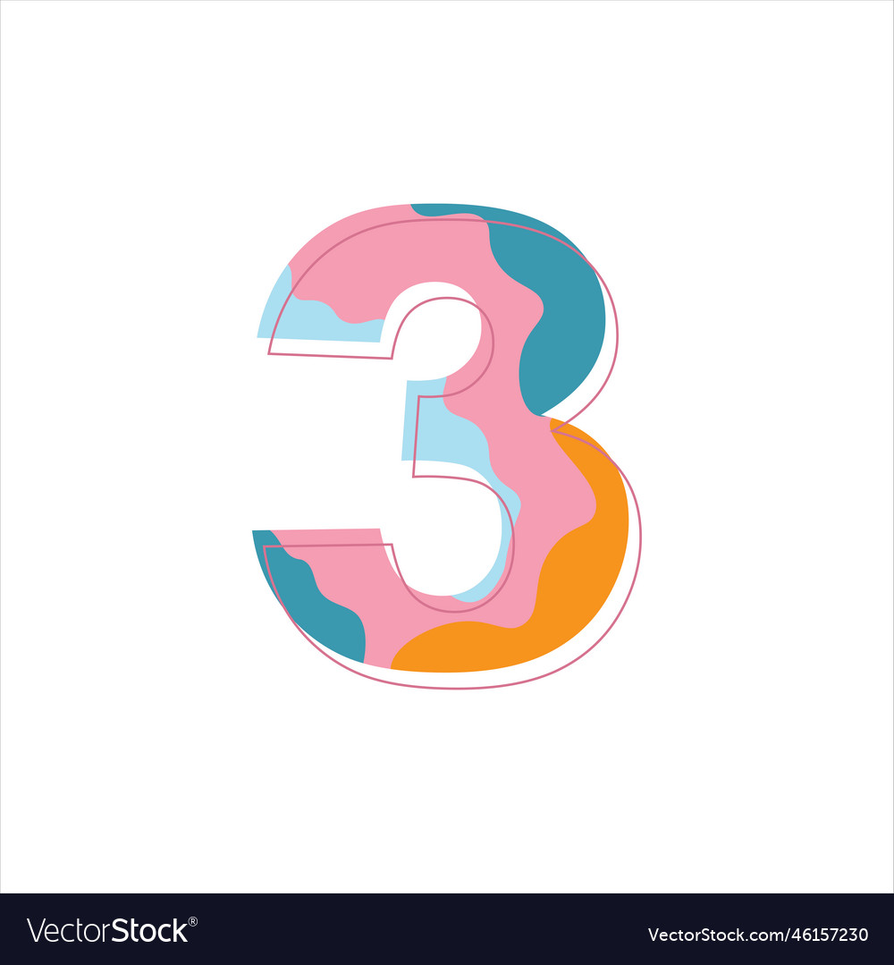 Number Style Modern Royalty Free Vector Image Vectorstock Number Style Modern Royalty Free Vector Image Vectorstock