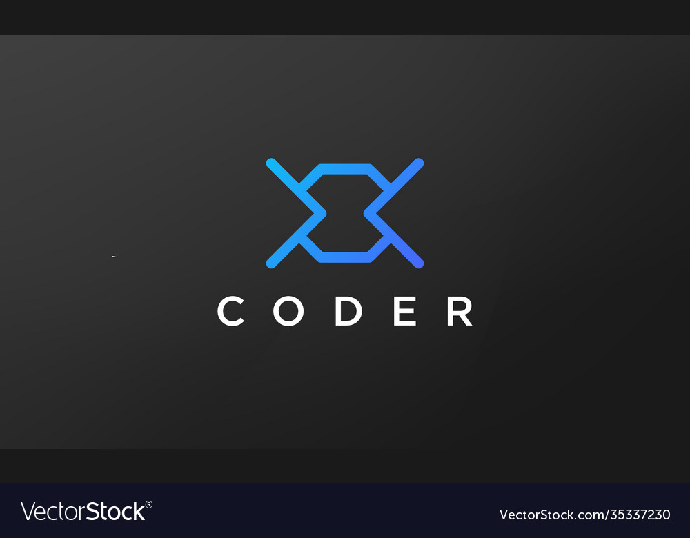 Programming code technology logo in a simple