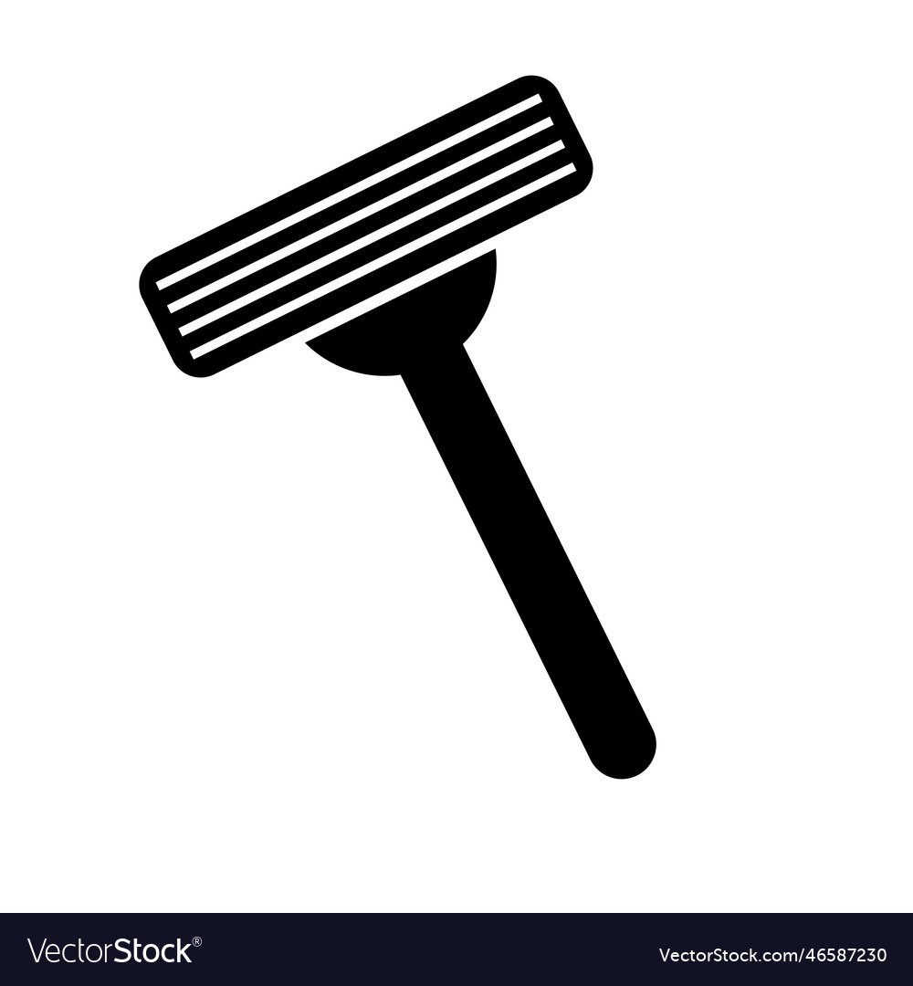 Shaving silhouette icon or razor