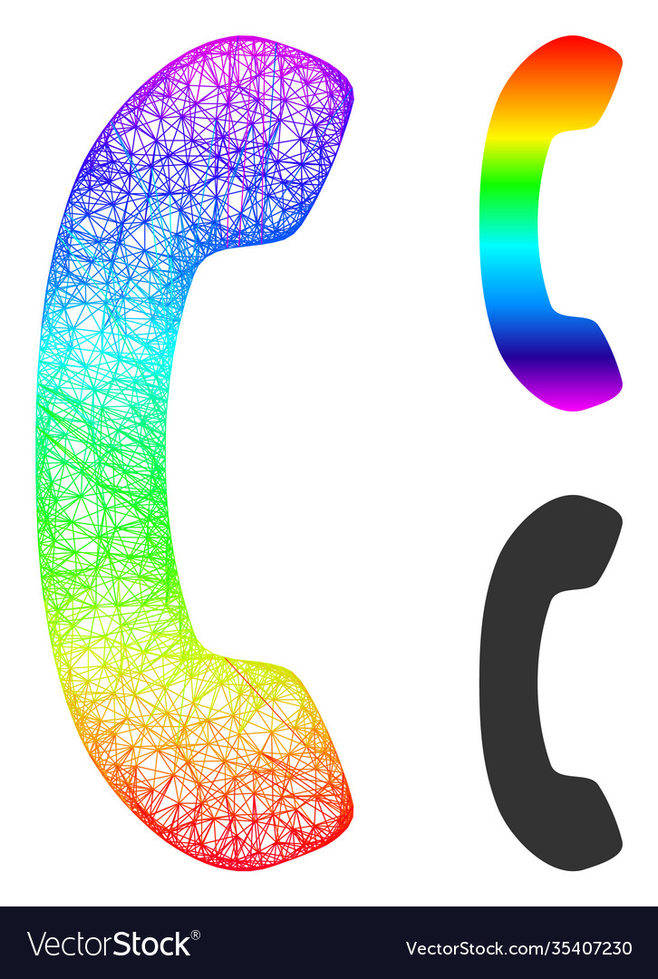 Spectral net mesh gradient phone receiver icon
