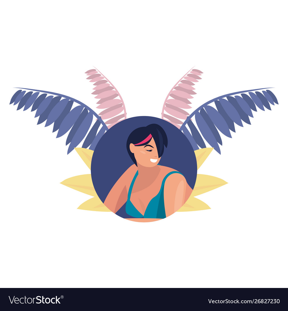 Woman summer time vacations design