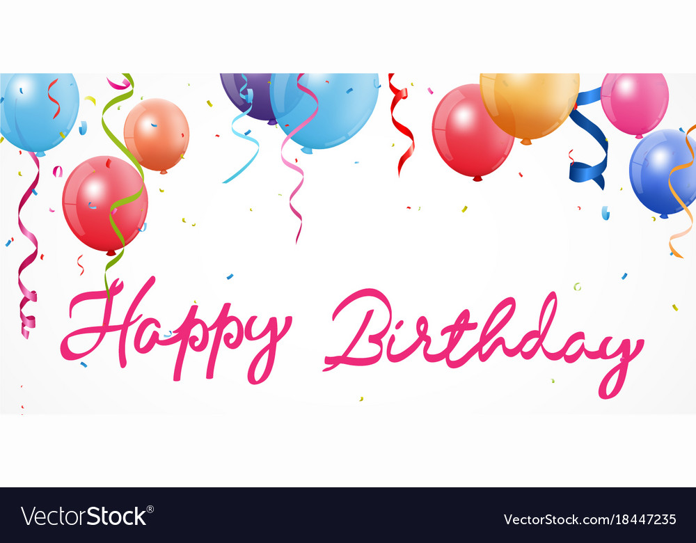 Birthday Celebration Banner Royalty Free Vector Image