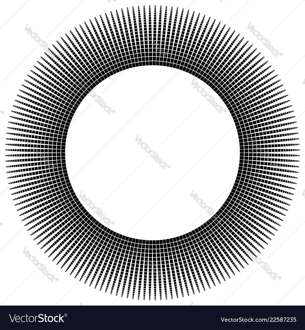 Circular abstract monochrome design element
