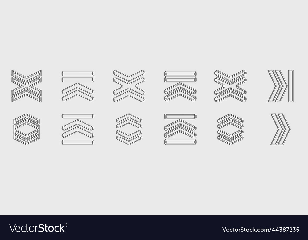 Collection of y2k elements abstract
