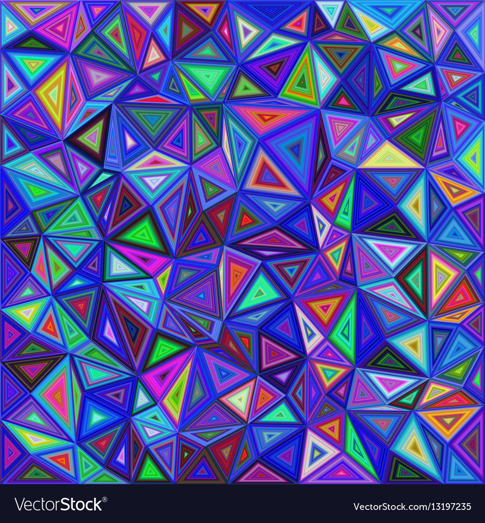 colorful chaotic triangle mosaic