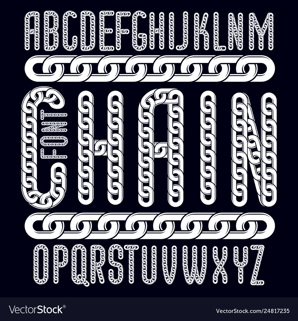 Condensed tall font trendy typescript can be used vector image Condensed tall font trendy typescript can be used