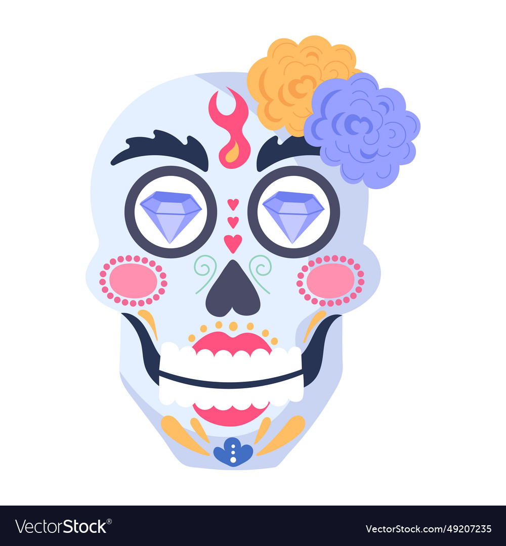 Death mask Royalty Free Vector Image - VectorStock