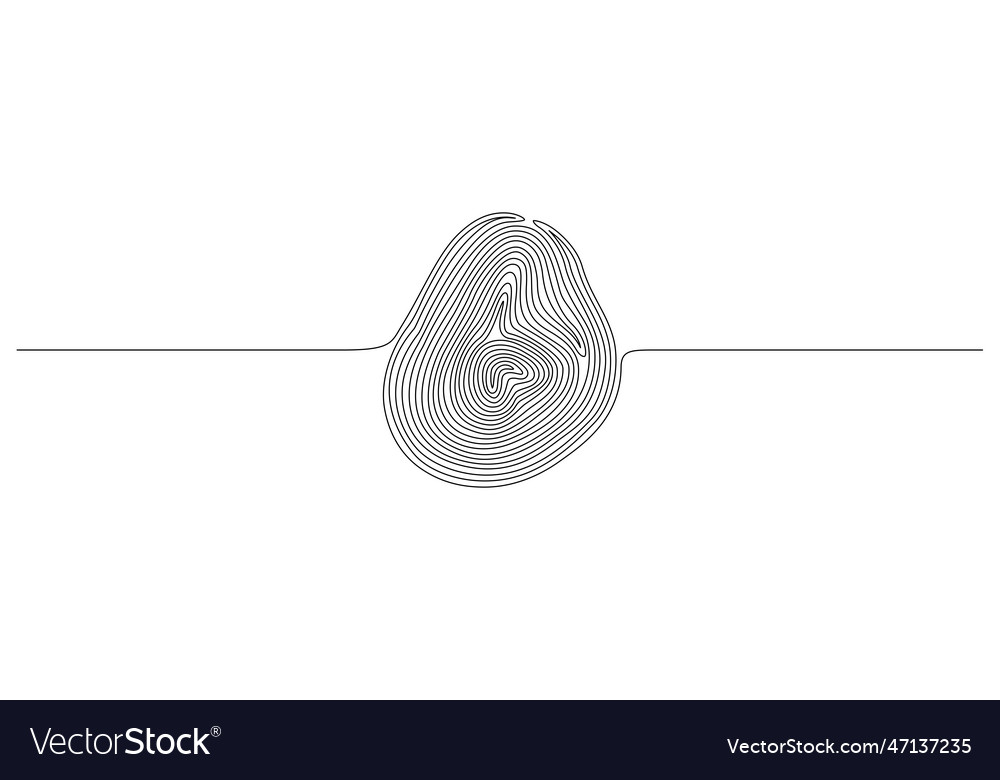 Fingerabdruck in einer kontinuierlichen Linienzeichnung