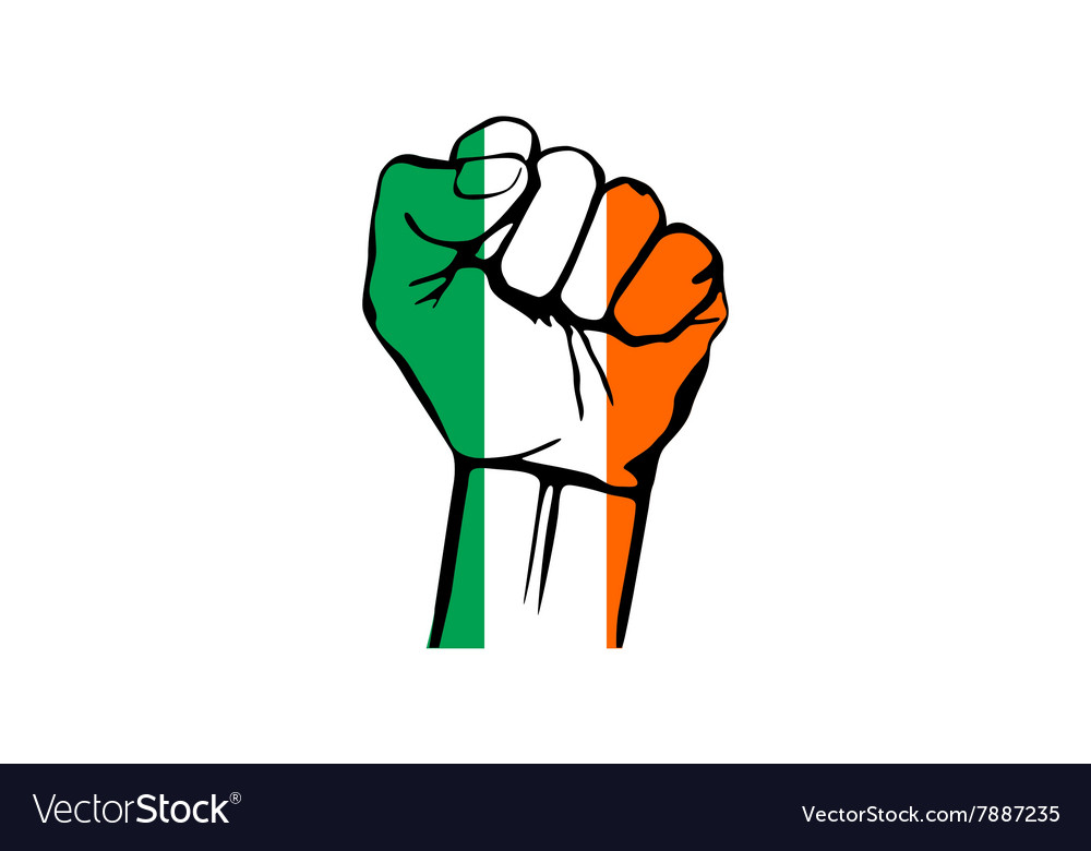 Fist of ireland flag painted multi purpose concept