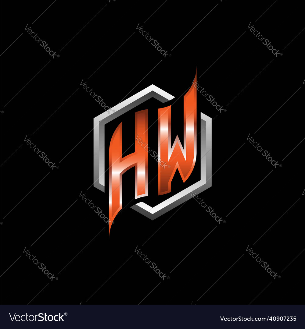 Hw monogram geometric orange with hexagonal