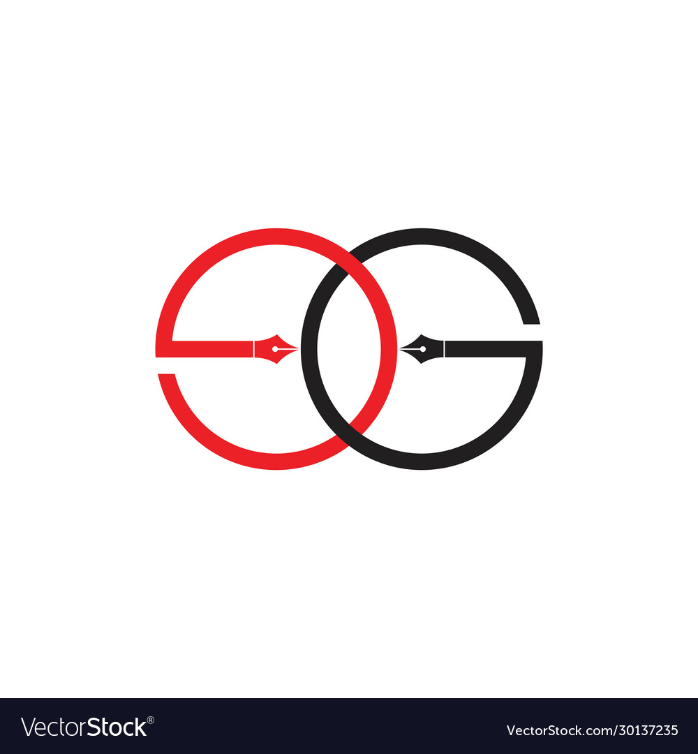 Letter ge pen writer symbol logo