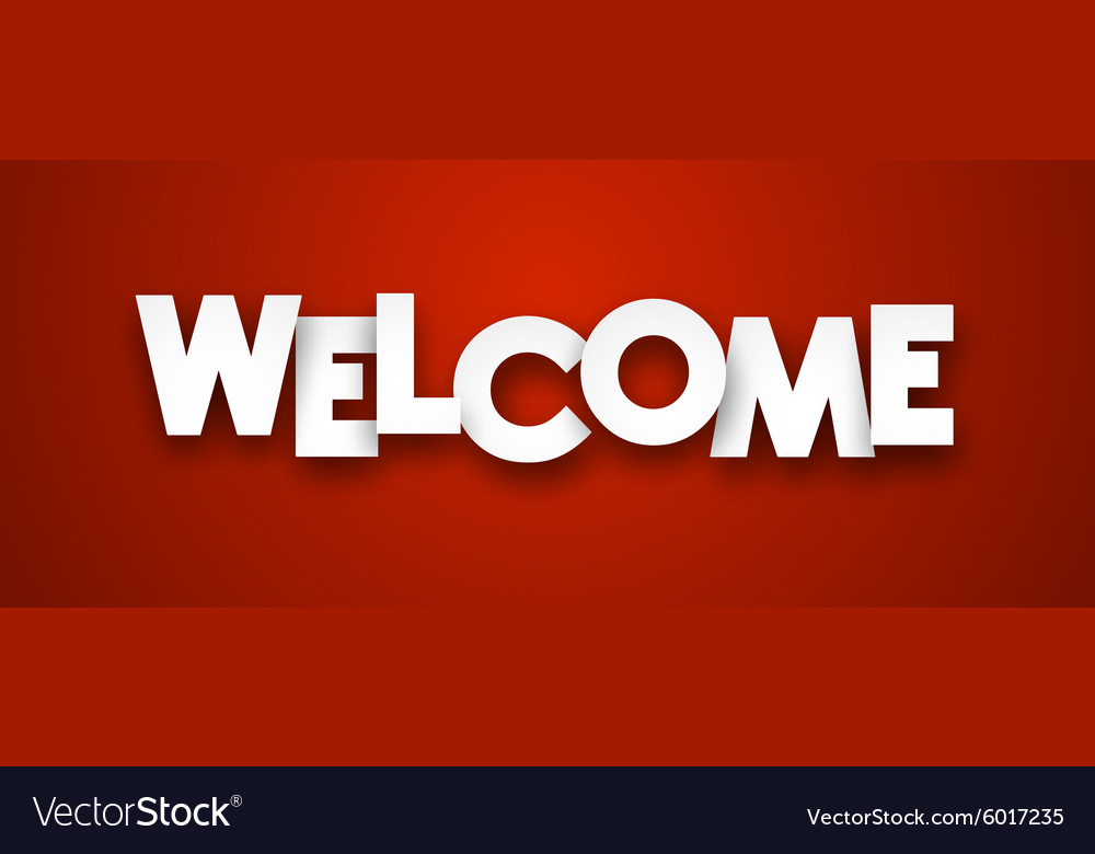 Paper welcome sign Royalty Free Vector Image - VectorStock