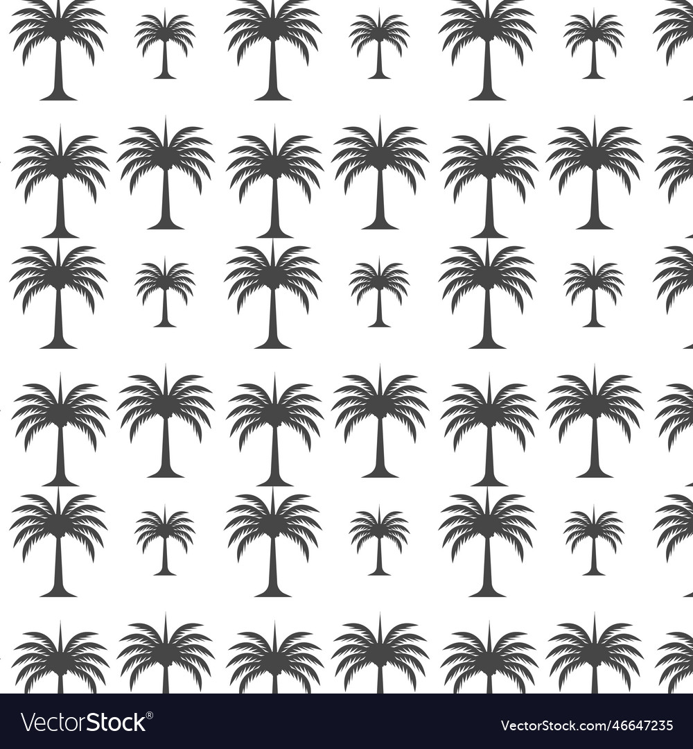Pattern palm tree wallpaper background Royalty Free Vector