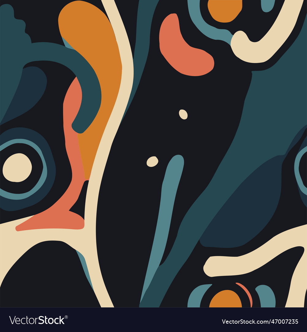 Seamless pattern with abstract shapes for your