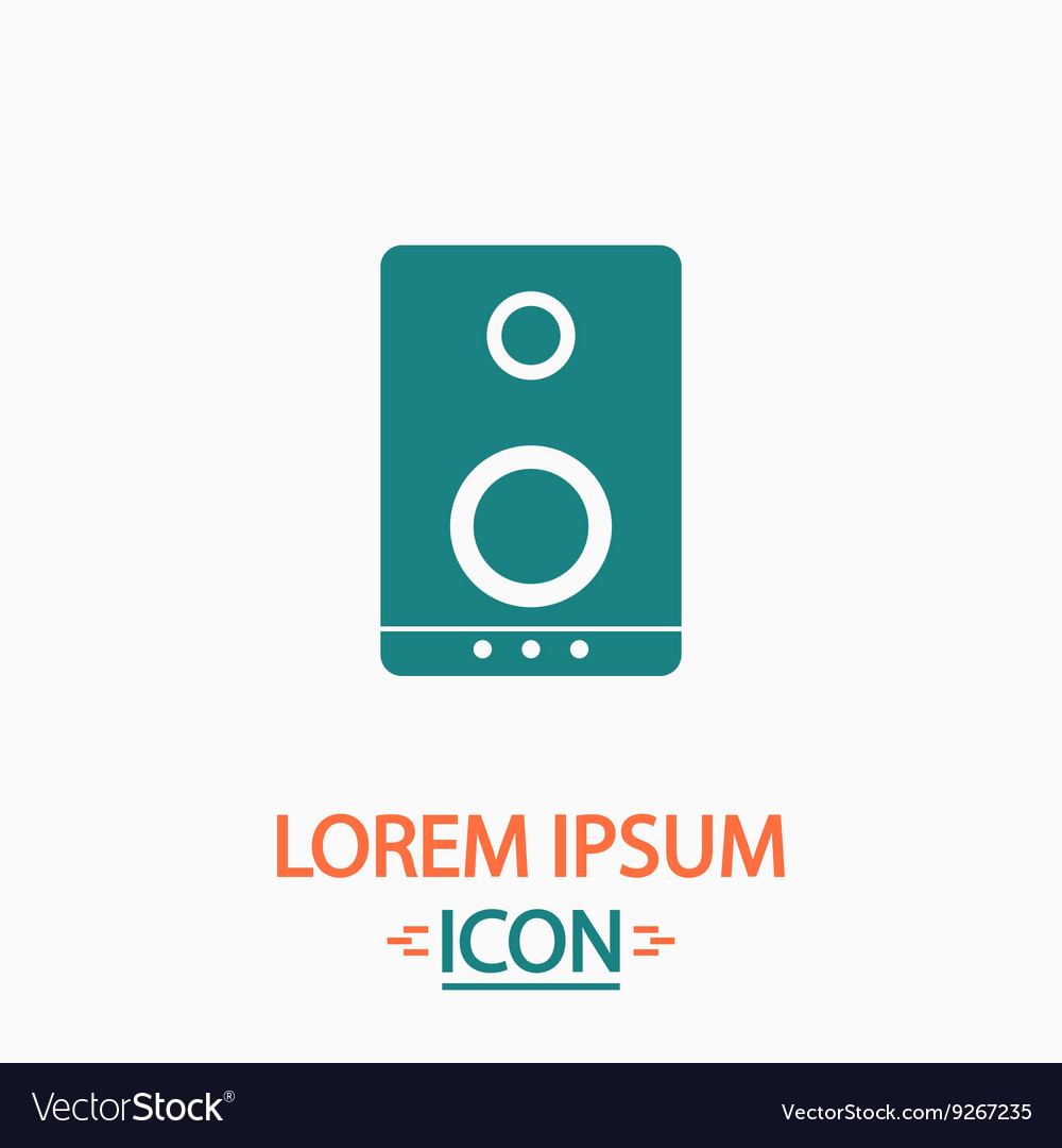 Speaker computer symbol vector image Speaker computer symbol
