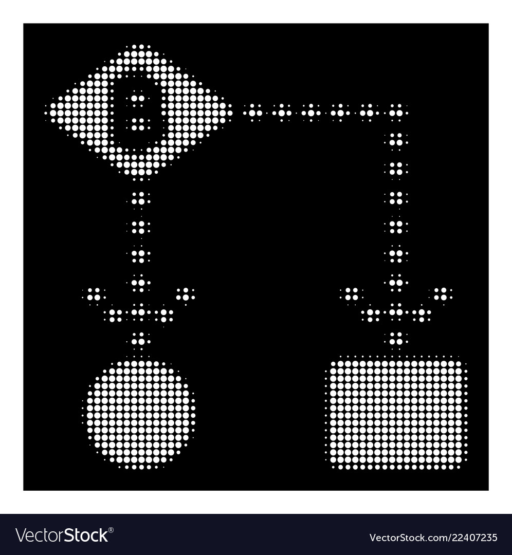 White halftone bitcoin algorithm scheme icon vector image White halftone bitcoin algorithm scheme icon
