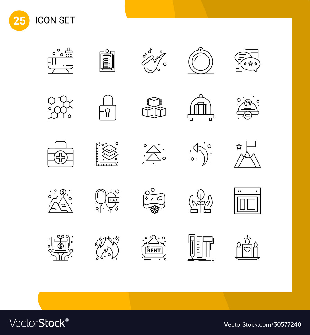 25 universal lines set for web and mobile