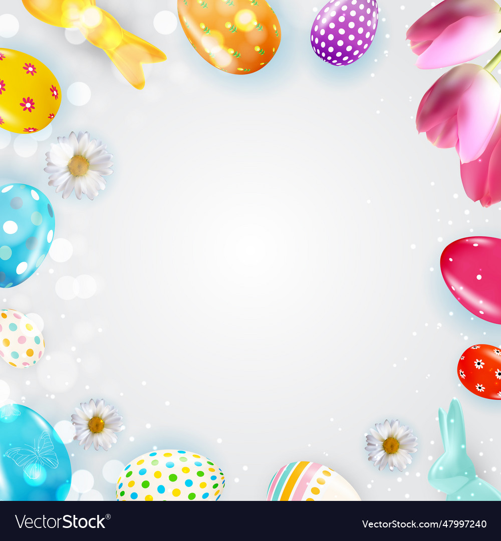 3D Ostereier Poster Vorlage