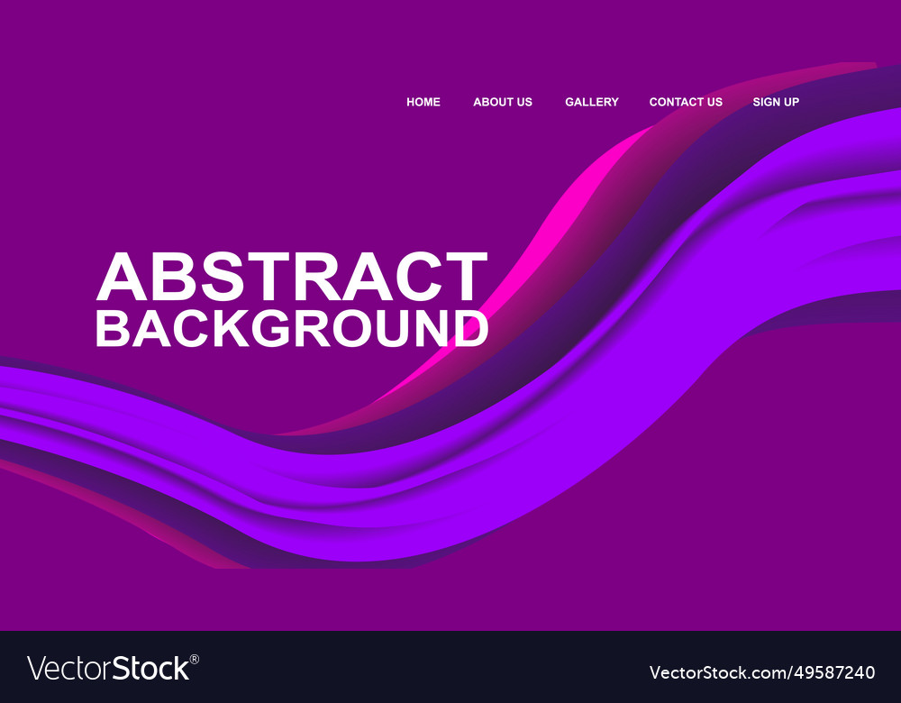 Abstract color wave design element for website