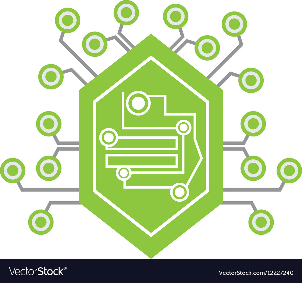 Computer circuit hexagon electronic component